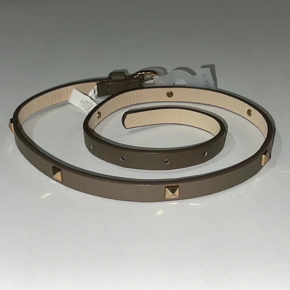 Old Navy Girl’s Studded Taupe Slim Belt, Size S